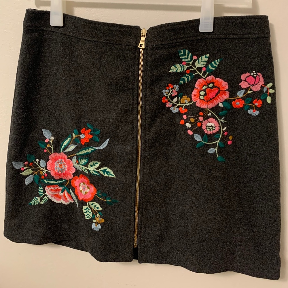Loft Embroidered Skirt